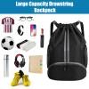 Soccer Bag Sports Drawstring Backpack String Swim Gym Bag for Men Women with Ball and Shoe Compartment Soccer Backpack Football Backpack Basketball Volleyball Bag Waterproof Sports Gym Backpack view 2