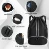 Soccer Bag Sports Drawstring Backpack String Swim Gym Bag for Men Women with Ball and Shoe Compartment Soccer Backpack Football Backpack Basketball Volleyball Bag Waterproof Sports Gym Backpack view 3