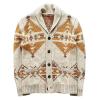 Amaon Essentials Men's Casual Shawl Collar Cardigan Sweater Vintage Western Tribal Aztec Print Ethnic Sweater Knitted Button Sweaters view 4
