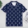 Naby Blue Anchor Women's Polo Shirts Short Sleeve T-Shirt Button Down Golf Shirt Casual Tee Tops XL view 3
