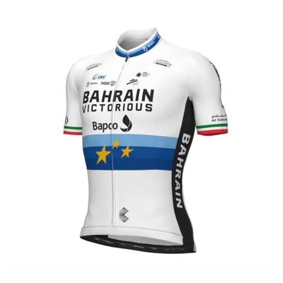 2022 Pro Team Bahrain Europe Tour Cycling Jersey for Men,Short Sleeve Quick Dry Bike Shirt (XL)