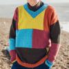 Uillui Men's Casual Shawl Collar Cardigan Sweater Vintage Western Tribal Aztec Print Ethnic Sweater Knitted Button Sweaters view 2