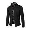 amaon Essentials Men's Full Zip Cardigan Sweater Warm Flannel Lined Sweatshirt Coat Slim Fit Cable Knitted Sweater Jakcet with Pockets view 3