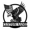 LohxA Custom Eagle Signs, Personalized, Metal Signs, Home Decor Signs, Metal Wall Art, Wildlife Metal Home Decor, Personalized Holiday Gifts (Style-2) view 1