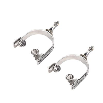 Western Spurs for Cowboy Boots:Stainless Boot Spurs for Horse Riding,Equestrian Cowboy Spurs for Horse Training and Equestrian Competitions,Western Cowboy Boot Spurs for Men,2PCS