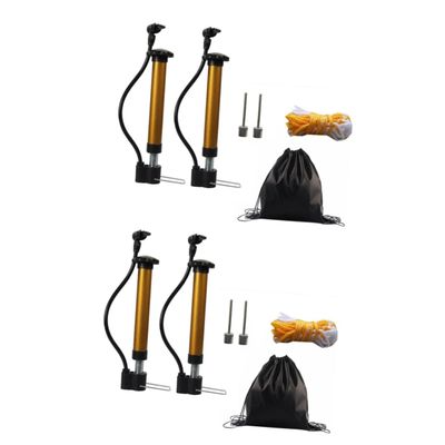 Yardwe 2sets Portable Lightweight Air Pump Handle and Foot Pedal for Inflatables Basketballs Soccer Tire Pump Kit Needles and Mesh Bag