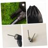 Yardwe 2sets Portable Lightweight Air Pump Handle and Foot Pedal for Inflatables Basketballs Soccer Tire Pump Kit Needles and Mesh Bag view 4