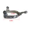 Horse Spurs for Cowboy Boots:Stainless Steel Exquisite Engraved Pattern Horse Boot Spurs,Western Cowboy Spurs for Horse Training,Equestrian Gear Accessories,1Pair view 2