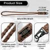 DDOUT Heavy Duty Paracord Badge Lanyard and Keychain with USA Flag, Tactical Braided Military Lanyard for Keys view 2