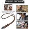 DDOUT Heavy Duty Paracord Badge Lanyard and Keychain with USA Flag, Tactical Braided Military Lanyard for Keys view 3