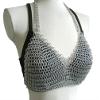 Handmade chainmail bra Aluminum butted chainmail Anodized chainmail bra Unique armor bra Medieval lingerie Fantasy cosplay bra Handcrafted aluminum bra view 1
