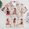 Poker Pinup Girls Women's Polo Shirts Short Sleeve T-Shirt Button Down Golf Shirt Casual Tee Tops XL view 3