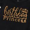 LYSMuch Girls Birthday Outfit Birthday Girls Shirt Princess Tutu Tulle Skirt Headband (Princess Black,18-24Months) view 4