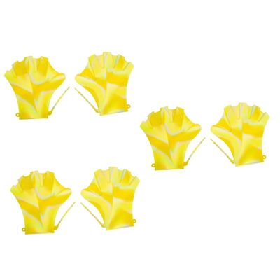 GANAZONO 3pairs Silicone Swimming Paddles Diving Training Gloves Neoprene for Women Men Swimming Snorkeling Pool Water Activities