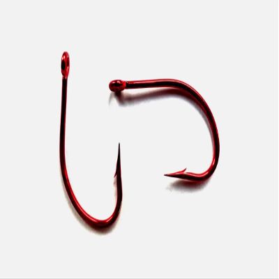 100 Gerry's Tackle 9174 2X Strength Red Chrome Flyliner O'Shaughnessy Live Bait Hooks (1)