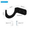 PATIKIL 2.4x3x2 Light Saber Stand Wall Mount, 2 Pairs Acrylic Light Sword Display Holder Wall Bracket Baseball Bats Rack for Home Light Saber Sword, Black view 2