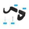 PATIKIL 2.4x3x2 Light Saber Stand Wall Mount, 2 Pairs Acrylic Light Sword Display Holder Wall Bracket Baseball Bats Rack for Home Light Saber Sword, Black view 3
