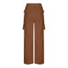 Womens Sweatpants Cargo Pants Baggy High Waisted Fashion Y2K Teen Girls Streetwear Parachute Cinch Bottom Jogger Pants Coffee view 3