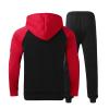 Uillui Mens Tracksuit Athletic 2 Piece Outfits Casual Contrast Jogger Set Activewear Hoodie Sweatpant Workout Sweatsuit Sets view 2
