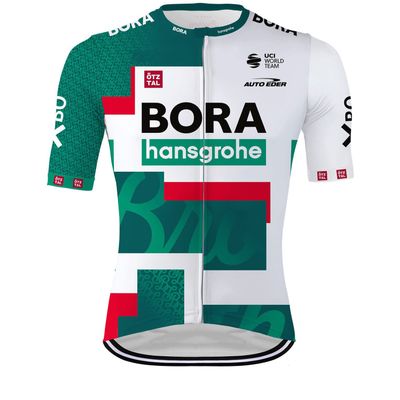2022 Pro Team BORAHansgrohe TDF Cycling Jersey for Men,Short Sleeve Quick Dry Bike Shirt (S)