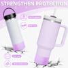 Vmini Protective Glitter Silicone Boot, Compatible with Stanley Tumbler 20-40oz & Hydro Flask Water Bottle 12-24oz and More Bottles/Tumblers with 2.8-2.95in Bottom, Bling Anti-Slip Sleeve Cover view 3