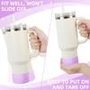 Vmini Protective Glitter Silicone Boot, Compatible with Stanley Tumbler 20-40oz & Hydro Flask Water Bottle 12-24oz and More Bottles/Tumblers with 2.8-2.95in Bottom, Bling Anti-Slip Sleeve Cover view 4
