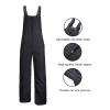 Pivanzore Women Ski Bib Pants Snow Overalls Sleeveless Snowboard Waterproof Windproof Insulated Winter Warm Fleece Jumpsuit (Black, S) view 3
