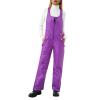 Pivanzore Women Ski Bib Pants Snow Overalls Sleeveless Snowboard Waterproof Windproof Insulated Winter Warm Fleece Jumpsuit (Purple, XXXXL) view 2
