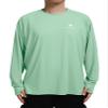 Mens Sun Protection Shirts UV SPF UPF 50+ Long Sleeve Rash Guard Fishing Running Swim Top Shirt Quick-Dry Lightweight Green view 2