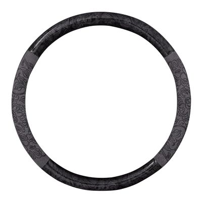 Suede Four Seasons Suitable Car Handle Cover O-D Car Interior Carbon Fiber Steering Wheel Cover Auspicious Cloud Pattern 1-36cm