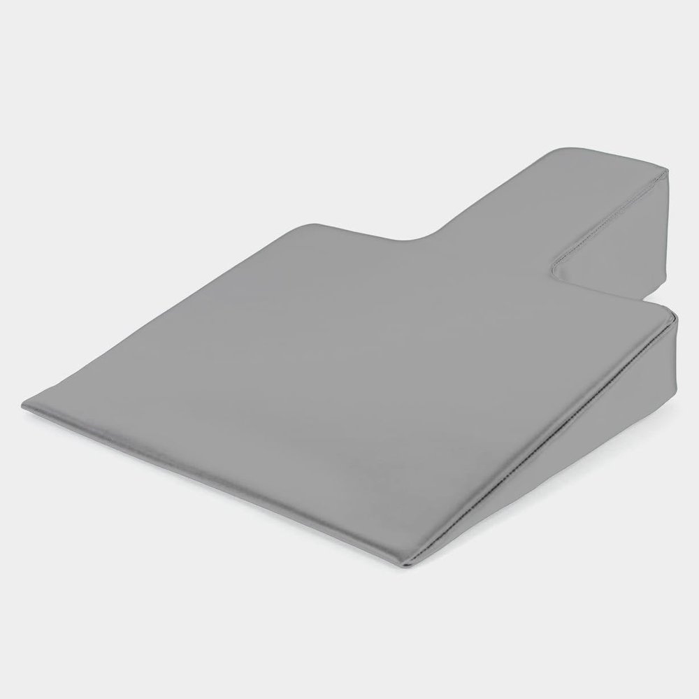 Pilates Wedge, Large Upholstered Wedge for Pilates Refromer, Build Strength and Stability, Pilates Equipment for Home and Studio Use,Gray