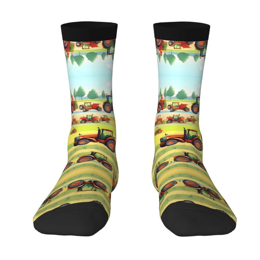 berbo GaxfjRu tractor farming Cotton Socks for Men - Women - Tall, Comfort and Durability for Daily Use and Athletics