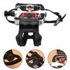 ALOEU SPD Pedals for Spin Bike with Toe Cages for Clip Pedals Indoor Exercise Cycling Platform Pedals 9/16 inch, Black view 3