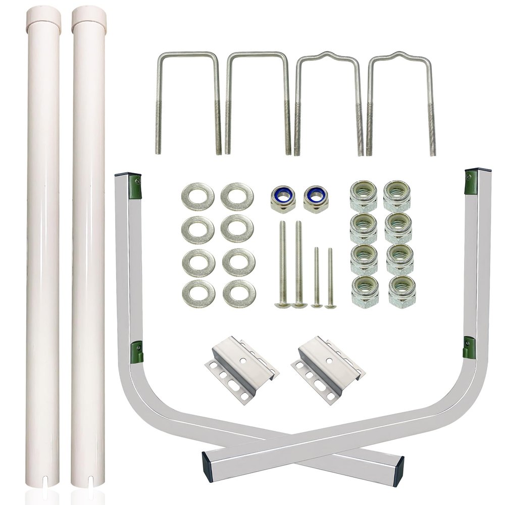FUYEAR 60" Boat Trailer Guides,Boat Guides for Trailers,Ocean Specific 316L Stainless Steel Trailer Guide Poles,High Visibility UPVC Boat Trailer Guides Poles Kits,for Trailers,Boats,Kayaks and More