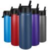 ERTOOE 24 oz Insulated Water Bottle with Straw, Stainless Steel Double Wall Vacuum bottle Lid Leak Proof, Wide Mouth Lid, Keep Cold and Hot view 1
