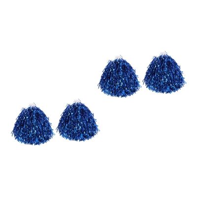 HANABASS 2pairs Plastic Ring Cheer Poms Cheerleader Pom Hand Flower for Women Girls Cheerleading Kit for Sports Events College High School