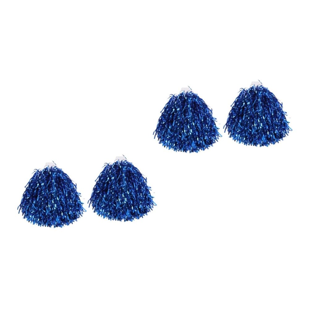 HANABASS 2pairs Plastic Ring Cheer Poms Cheerleader Pom Hand Flower for Women Girls Cheerleading Kit for Sports Events College High School