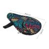 PATIKIL 12" x 8" Table Tennis Racket Case Cover, Table Tennis Racket Paddle Carry Bag with Ball Storage Pocket, Blue view 2
