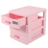 ALOEU Plastic Drawer Designed 3 Compartment Jewelry Storage Box Pink view 4