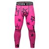 Red Plume Men's Compression Elastic Tight Leggings Sport Lightning Printing Pants view 1