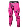 Red Plume Men's Compression Elastic Tight Leggings Sport Lightning Printing Pants view 2