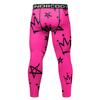 Red Plume Men's Compression Elastic Tight Leggings Sport Lightning Printing Pants view 3