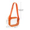 PATIKIL 7.5"x6" Clear Crossbody Bag with Shoulder Strap, Stadium Approved PVC Transparent Purse Bag for Sports Events Concerts Festivals, Orange view 2
