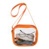 PATIKIL 7.5"x6" Clear Crossbody Bag with Shoulder Strap, Stadium Approved PVC Transparent Purse Bag for Sports Events Concerts Festivals, Orange view 3
