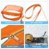 PATIKIL 7.5"x6" Clear Crossbody Bag with Shoulder Strap, Stadium Approved PVC Transparent Purse Bag for Sports Events Concerts Festivals, Orange view 4
