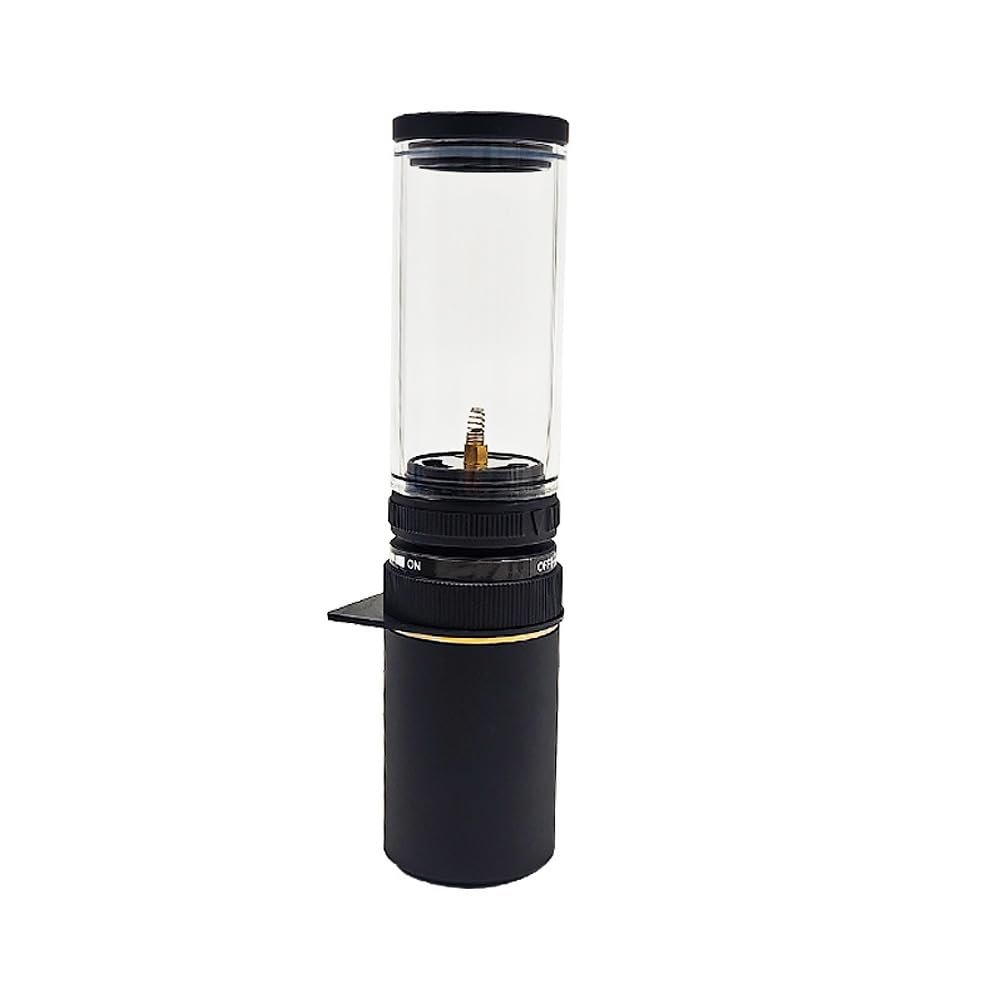 SIUKE Gas Candle lamp Portable Gas Camping Lantern Outdoor Candle Lamp with Storage Bag for Camping Hiking Travel, Black