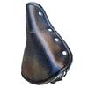 ALOEU Vintage Faux Leather Bicycle Saddle Rivet Sprung Spring Bike Cycling Seat Cushion Black for Road Bike view 4
