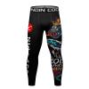 Red Plume Men's Compression Elastic Tight Leggings Sport Lightning Printing Pants view 1