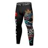 Red Plume Men's Compression Elastic Tight Leggings Sport Lightning Printing Pants view 2