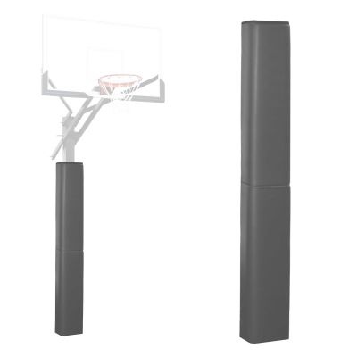VANCL Basketball Pole Padding Heavy-Duty Square Pole Pads Basketball Hoop Padding Durable Basketball Post Padding Square UV-Resistant Pole Pads for Protection (Fit 4''x4'' Pole-Grey)